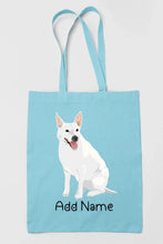 Load image into Gallery viewer, Personalized White Swiss Shepherd Love Zippered Tote Bag-Accessories-Accessories, Bags, Dog Mom Gifts, Personalized, White Swiss Shepherd-13