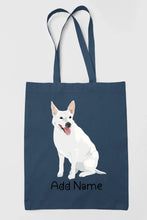 Load image into Gallery viewer, Personalized White Swiss Shepherd Love Zippered Tote Bag-Accessories-Accessories, Bags, Dog Mom Gifts, Personalized, White Swiss Shepherd-14