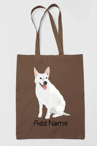 Personalized White Swiss Shepherd Love Zippered Tote Bag-Accessories-Accessories, Bags, Dog Mom Gifts, Personalized, White Swiss Shepherd-15