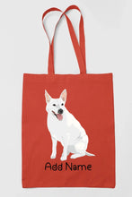 Load image into Gallery viewer, Personalized White Swiss Shepherd Love Zippered Tote Bag-Accessories-Accessories, Bags, Dog Mom Gifts, Personalized, White Swiss Shepherd-16