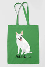 Load image into Gallery viewer, Personalized White Swiss Shepherd Love Zippered Tote Bag-Accessories-Accessories, Bags, Dog Mom Gifts, Personalized, White Swiss Shepherd-18