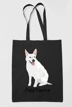 Load image into Gallery viewer, Personalized White Swiss Shepherd Love Zippered Tote Bag-Accessories-Accessories, Bags, Dog Mom Gifts, Personalized, White Swiss Shepherd-19