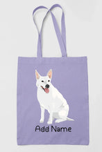 Load image into Gallery viewer, Personalized White Swiss Shepherd Love Zippered Tote Bag-Accessories-Accessories, Bags, Dog Mom Gifts, Personalized, White Swiss Shepherd-Zippered Tote Bag-Pastel Purple-Classic-2