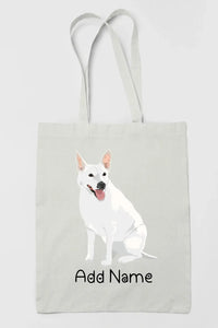 Personalized White Swiss Shepherd Love Zippered Tote Bag-Accessories-Accessories, Bags, Dog Mom Gifts, Personalized, White Swiss Shepherd-3