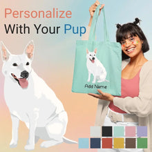 Load image into Gallery viewer, Personalized White Swiss Shepherd Love Zippered Tote Bag-Accessories-Accessories, Bags, Dog Mom Gifts, Personalized, White Swiss Shepherd-1