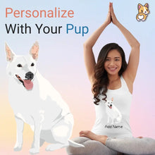 Load image into Gallery viewer, Personalized White Swiss Shepherd Mom Yoga Tank Top-Shirts &amp; Tops-Apparel, Dog Mom Gifts, Shirt, T Shirt, White Swiss Shepherd-1