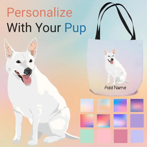 Personalized White Swiss Shepherd Small Tote Bag-Accessories-Accessories, Bags, Dog Mom Gifts, Personalized, White Swiss Shepherd-Small Tote Bag-Your Design-One Size-1