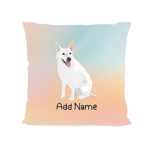 Personalized White Swiss Shepherd Soft Plush Pillowcase-Home Decor-Dog Dad Gifts, Dog Mom Gifts, Home Decor, Personalized, Pillows, White Swiss Shepherd-Soft Plush Pillowcase-As Selected-12"x12"-2