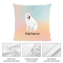 Load image into Gallery viewer, Personalized White Swiss Shepherd Soft Plush Pillowcase-Home Decor-Dog Dad Gifts, Dog Mom Gifts, Home Decor, Personalized, Pillows, White Swiss Shepherd-3