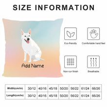 Load image into Gallery viewer, Personalized White Swiss Shepherd Soft Plush Pillowcase-Home Decor-Dog Dad Gifts, Dog Mom Gifts, Home Decor, Personalized, Pillows, White Swiss Shepherd-4