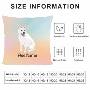 Personalized White Swiss Shepherd Soft Plush Pillowcase-Home Decor-Dog Dad Gifts, Dog Mom Gifts, Home Decor, Personalized, Pillows, White Swiss Shepherd-4