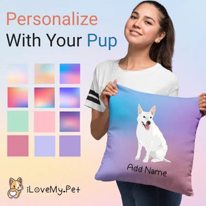 Personalized White Swiss Shepherd Soft Plush Pillowcase-Home Decor-Dog Dad Gifts, Dog Mom Gifts, Home Decor, Personalized, Pillows, White Swiss Shepherd-1