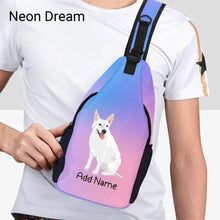 Load image into Gallery viewer, Personalized White Swiss Shepherd Unisex Sling Bag Backpack-Accessories-White Swiss Shepherd-Unisex Sling Bag Backpack-Neon Dream-One Size-17