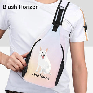 Personalized White Swiss Shepherd Unisex Sling Bag Backpack-Accessories-White Swiss Shepherd-Unisex Sling Bag Backpack-Blush Horizon-One Size-20