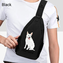 Load image into Gallery viewer, Personalized White Swiss Shepherd Unisex Sling Bag Backpack-Accessories-White Swiss Shepherd-Unisex Sling Bag Backpack-Black-One Size-2