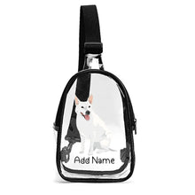 Load image into Gallery viewer, Personalized White Swiss Shepherd Unisex Transparent Sling Bag-Accessories-White Swiss Shepherd-Unisex Transparent Sling Bag-Transparent-One Size-2