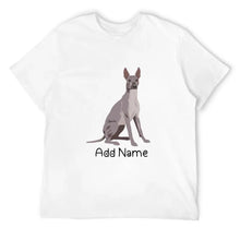 Load image into Gallery viewer, Personalized Xolo Dad Cotton T Shirt-Apparel-Apparel, Dog Dad Gifts, Personalized, Shirt, T Shirt, Xolo-Men&#39;s Cotton T Shirt-White-Medium-10