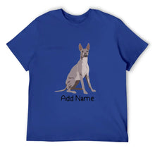 Load image into Gallery viewer, Personalized Xolo Dad Cotton T Shirt-Apparel-Apparel, Dog Dad Gifts, Personalized, Shirt, T Shirt, Xolo-Men&#39;s Cotton T Shirt-Blue-Medium-11