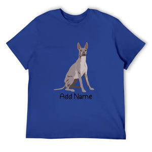 Personalized Xolo Dad Cotton T Shirt-Apparel-Apparel, Dog Dad Gifts, Personalized, Shirt, T Shirt, Xolo-Men's Cotton T Shirt-Blue-Medium-11