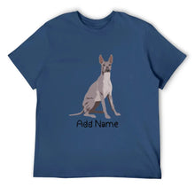 Load image into Gallery viewer, Personalized Xolo Dad Cotton T Shirt-Apparel-Apparel, Dog Dad Gifts, Personalized, Shirt, T Shirt, Xolo-Men&#39;s Cotton T Shirt-Navy Blue-Medium-12