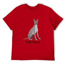 Load image into Gallery viewer, Personalized Xolo Dad Cotton T Shirt-Apparel-Apparel, Dog Dad Gifts, Personalized, Shirt, T Shirt, Xolo-Men&#39;s Cotton T Shirt-Red-Medium-14