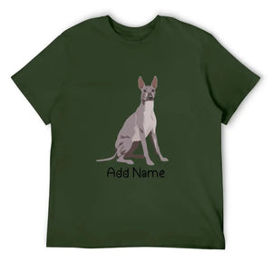 Personalized Xolo Dad Cotton T Shirt-Apparel-Apparel, Dog Dad Gifts, Personalized, Shirt, T Shirt, Xolo-Men's Cotton T Shirt-Army Green-Medium-17