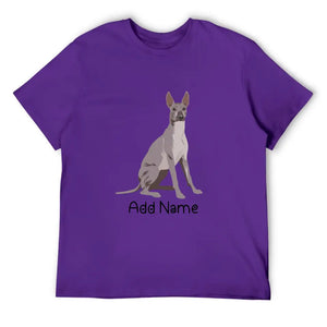 Personalized Xolo Dad Cotton T Shirt-Apparel-Apparel, Dog Dad Gifts, Personalized, Shirt, T Shirt, Xolo-Men's Cotton T Shirt-Purple-Medium-18