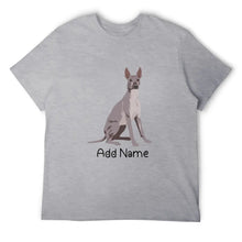 Load image into Gallery viewer, Personalized Xolo Dad Cotton T Shirt-Apparel-Apparel, Dog Dad Gifts, Personalized, Shirt, T Shirt, Xolo-Men&#39;s Cotton T Shirt-Gray-Medium-19