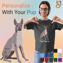 Load image into Gallery viewer, Personalized Xolo Dad Cotton T Shirt-Apparel-Apparel, Dog Dad Gifts, Personalized, Shirt, T Shirt, Xolo-1