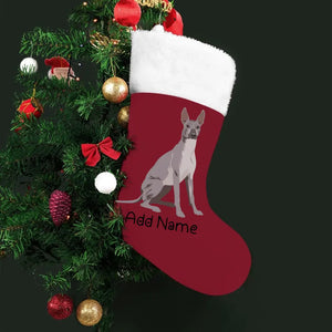 Personalized Xolo Large Christmas Stocking-Christmas Ornament-Christmas, Home Decor, Personalized, Xolo-Large Christmas Stocking-Christmas Red-One Size-2