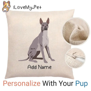 Personalized Xolo Linen Pillowcase-Home Decor-Dog Dad Gifts, Dog Mom Gifts, Home Decor, Personalized, Pillows, Xolo-Linen Pillow Case-Cotton-Linen-12"x12"-1