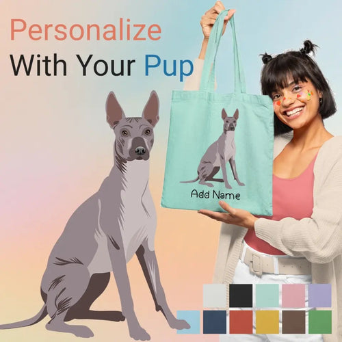 Personalized Xolo Love Zippered Tote Bag-Accessories-Accessories, Bags, Dog Mom Gifts, Personalized, Xolo-1