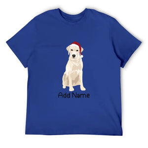 Personalized Yellow Labrador Dad Cotton T Shirt-Apparel-Apparel, Dog Dad Gifts, Labrador, Personalized, Shirt, T Shirt-Men's Cotton T Shirt-Blue-Medium-11