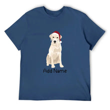 Load image into Gallery viewer, Personalized Yellow Labrador Dad Cotton T Shirt-Apparel-Apparel, Dog Dad Gifts, Labrador, Personalized, Shirt, T Shirt-Men&#39;s Cotton T Shirt-Navy Blue-Medium-12