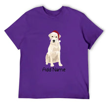 Load image into Gallery viewer, Personalized Yellow Labrador Dad Cotton T Shirt-Apparel-Apparel, Dog Dad Gifts, Labrador, Personalized, Shirt, T Shirt-Men&#39;s Cotton T Shirt-Purple-Medium-18