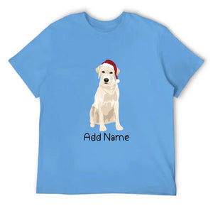 Personalized Yellow Labrador Dad Cotton T Shirt-Apparel-Apparel, Dog Dad Gifts, Labrador, Personalized, Shirt, T Shirt-Men's Cotton T Shirt-Sky Blue-Medium-2