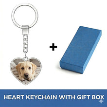 Load image into Gallery viewer, Personalized Yellow Labrador Keychain - Heart Shaped - Double-Sided Glass-Key Chain-Accessories,Keychain,Labrador,Upload Photo-3