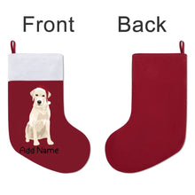 Load image into Gallery viewer, Personalized Yellow Labrador Large Christmas Stocking-Christmas Ornament-Christmas, Home Decor, Labrador, Personalized-Large Christmas Stocking-Christmas Red-One Size-3