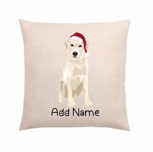 Personalized Yellow Labrador Linen Pillowcase-Home Decor-Dog Dad Gifts, Dog Mom Gifts, Home Decor, Labrador, Personalized, Pillows-Linen Pillow Case-Cotton-Linen-12"x12"-2