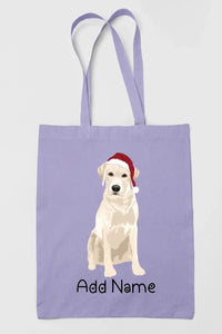 Personalized Yellow Labrador Love Zippered Tote Bag-Accessories-Accessories, Bags, Dog Mom Gifts, Labrador, Personalized-Zippered Tote Bag-Pastel Purple-Classic-2