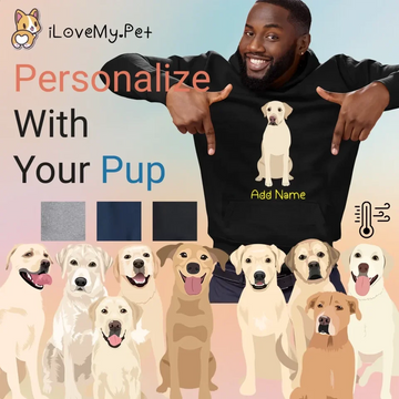 Personalized Yellow Labrador Mens Warm Hoodie Sweatshirt 360x
