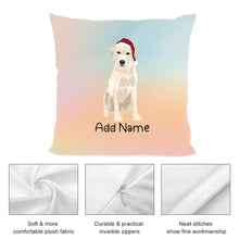 Load image into Gallery viewer, Personalized Yellow Labrador Soft Plush Pillowcase-Home Decor-Christmas, Dog Dad Gifts, Dog Mom Gifts, Home Decor, Labrador, Personalized, Pillows-3