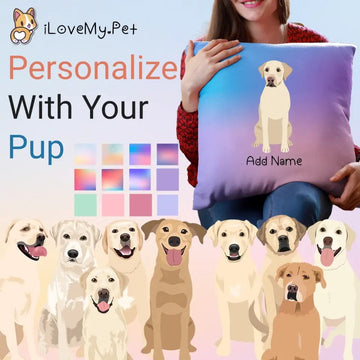Personalized Yellow Labrador Soft Plush Pillowcase 360x