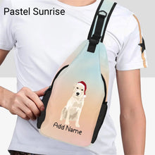 Load image into Gallery viewer, Personalized Yellow Labrador Unisex Sling Bag Backpack-Accessories-Labrador-Unisex Sling Bag Backpack-Pastel Sunrise-One Size-21