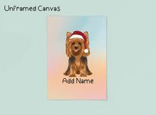 Load image into Gallery viewer, Personalized Yorkie Canvas Print Poster-Art-Yorkshire Terrier-Canvas Poster-Light Canvas - Unframed-8x10-2