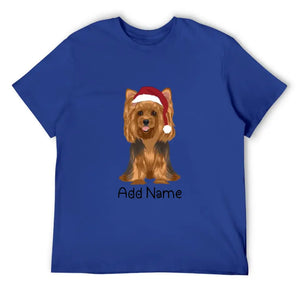 Personalized Yorkie Dad Cotton T Shirt-Apparel-Apparel, Dog Dad Gifts, Personalized, Shirt, T Shirt, Yorkshire Terrier-Men's Cotton T Shirt-Blue-Medium-11