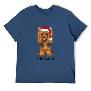 Personalized Yorkie Dad Cotton T Shirt-Apparel-Apparel, Dog Dad Gifts, Personalized, Shirt, T Shirt, Yorkshire Terrier-Men's Cotton T Shirt-Navy Blue-Medium-12