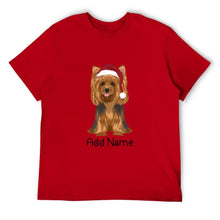 Load image into Gallery viewer, Personalized Yorkie Dad Cotton T Shirt-Apparel-Apparel, Dog Dad Gifts, Personalized, Shirt, T Shirt, Yorkshire Terrier-Men&#39;s Cotton T Shirt-Red-Medium-14