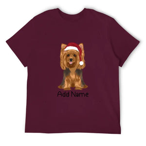 Personalized Yorkie Dad Cotton T Shirt-Apparel-Apparel, Dog Dad Gifts, Personalized, Shirt, T Shirt, Yorkshire Terrier-Men's Cotton T Shirt-Maroon-Medium-15