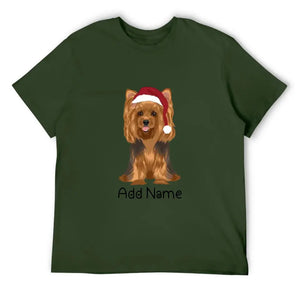 Personalized Yorkie Dad Cotton T Shirt-Apparel-Apparel, Dog Dad Gifts, Personalized, Shirt, T Shirt, Yorkshire Terrier-Men's Cotton T Shirt-Army Green-Medium-17